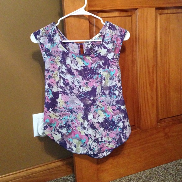 Colorful multi print top