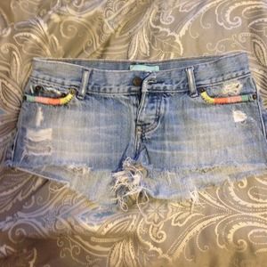 Hollister denim cutoff shorts