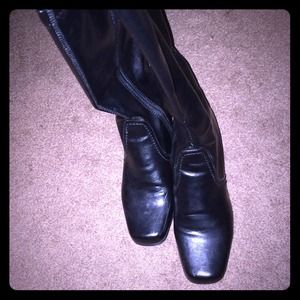 Vegan Leather Black Boots