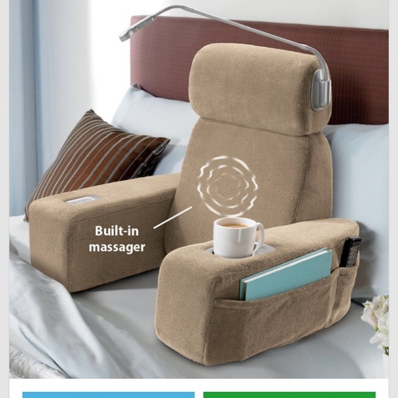Massaging sit-up pillow with arms