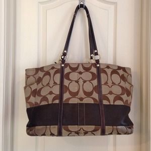 Authentic Coach Signature Diaper Bag