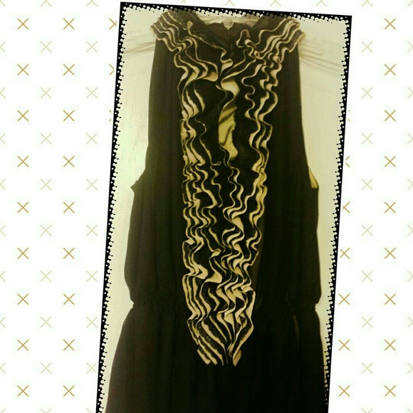 Authentic Robert Rodriguez black ruffled blouse