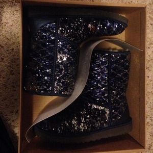 Blue and sliver Ugg boots