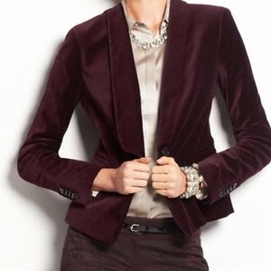 Velvet tuxedo jacket- Ann Taylor