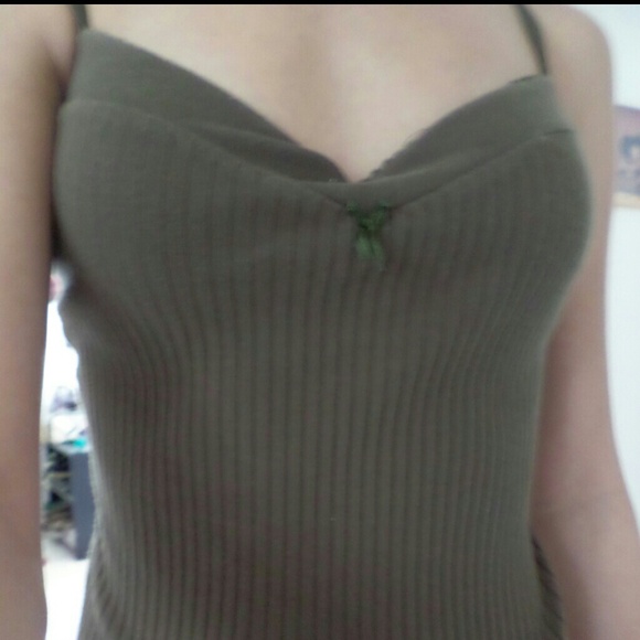 SALE! Olive Brown Built-In Bra Top