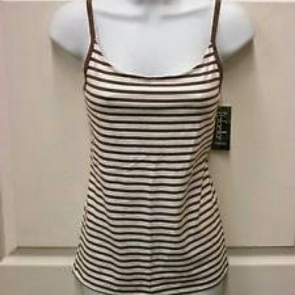 Final! Rafaela  White & Brown Tank Cami