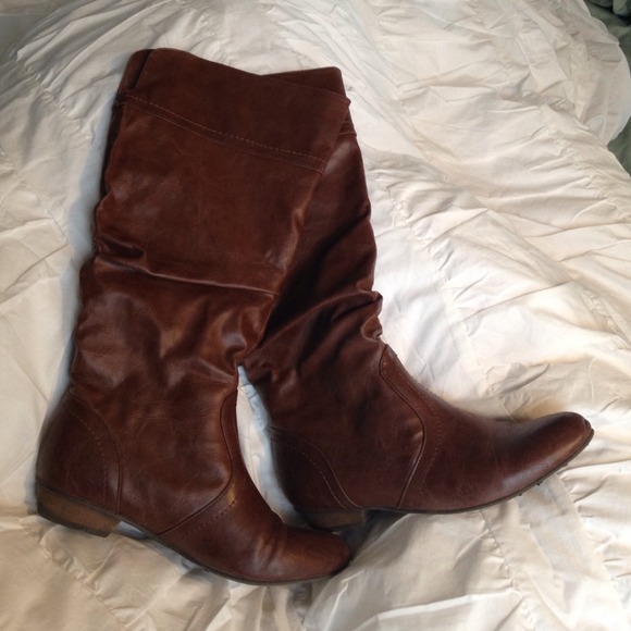 Knee high brown boots