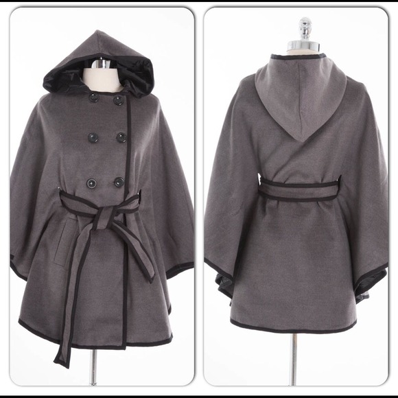 Tulle New Grey Hooded Cape