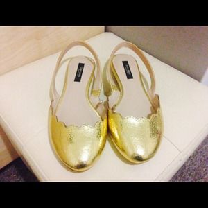 Gold Ballerina Flats