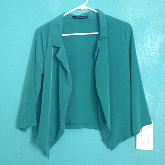 Teal 3/4 sleeved blazer