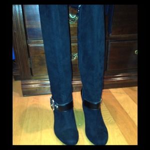 Knee length black BCBG boots