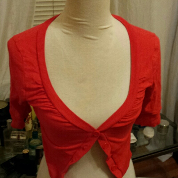 Orange semi cardigan - Picture 2 of 2