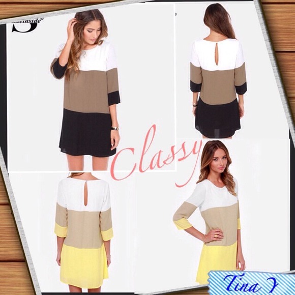 Dresses & Skirts - { New } Color Block Dress Small or Medium