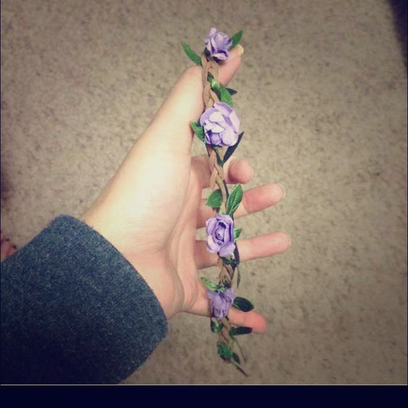 Purple flower crown FREE with any shoe purchase