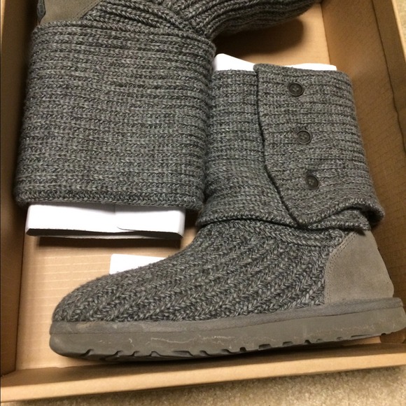 Grey Knit UGGs