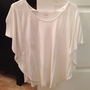 White slouchy top