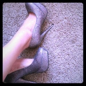 NWOT glitter heels