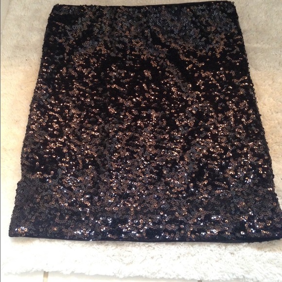 Black sequin skirt