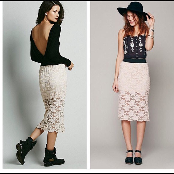 Free People Dresses & Skirts - {Free People} Everything Rosey Lace Skirt