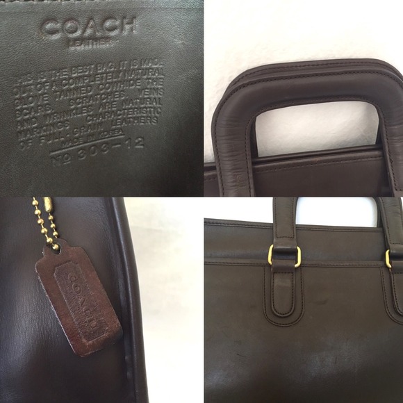 🔺ᔕOᒪᗪ🔺Coach brown leather briefcase - Picture 3 of 4