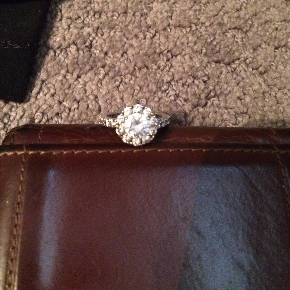 Sterling silver and cubic zirconia size 9