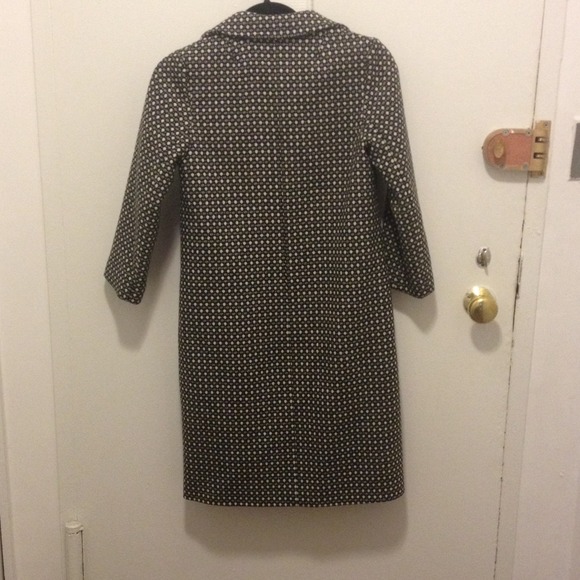Tocca wool coat black grey white 3/4sleeve donated - Picture 2 of 4
