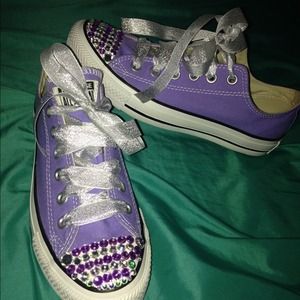 Converse bling shoes