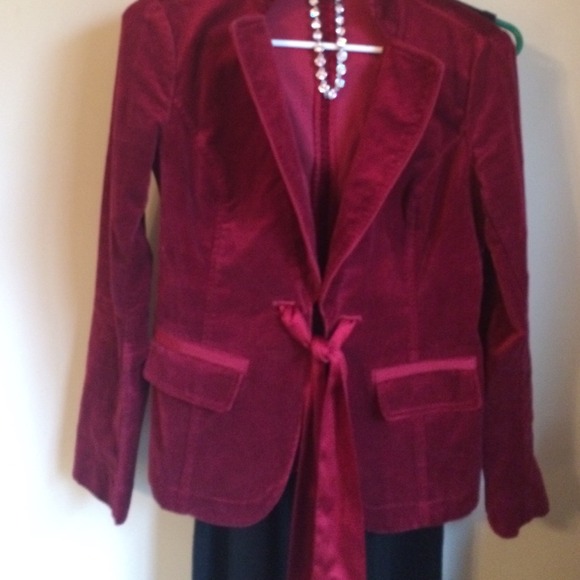 White Black Velour Jkt .On temp hold for Dawn!