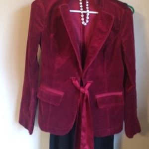 White Black Velour Jkt .On temp hold for Dawn!