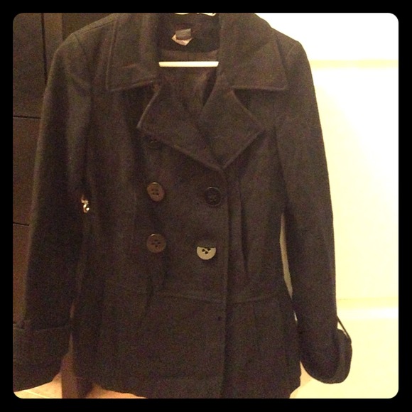 Black peacoat