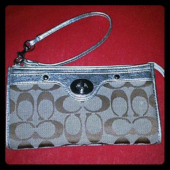 Gold Coach wristlet