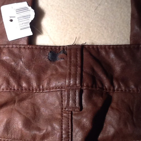 💥💥FLASH SALE!💥💥 NWT! Brown Leather Pants - Picture 4 of 4