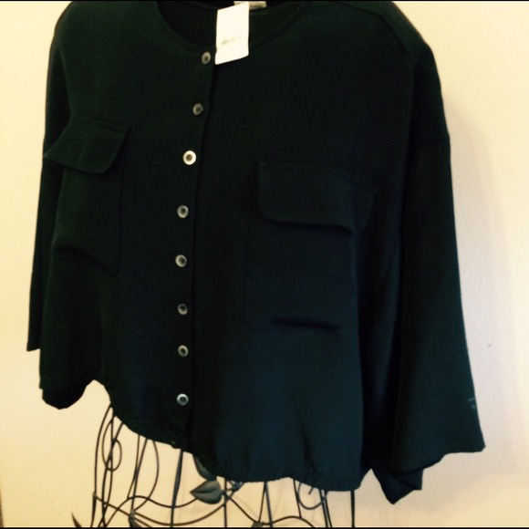 **SOLD**ACNE JEANS NWT Black Top Size 36 (Small) - Picture 3 of 4