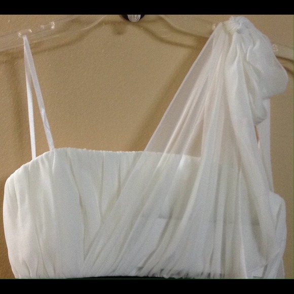 SOLD one-Shoulder Asymmetrical Dress - Picture 2 of 3