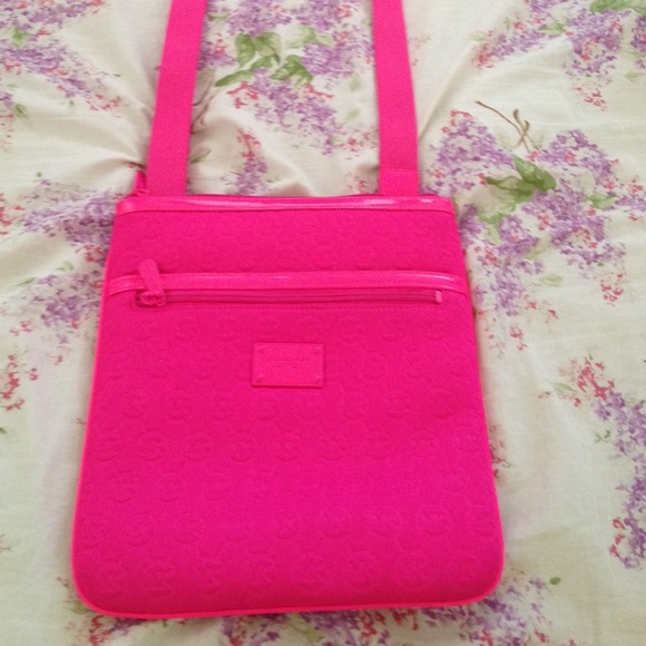 Michael Kors pink tablet cross body bag