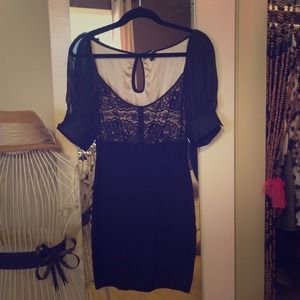 Bebe lace bondage style dress