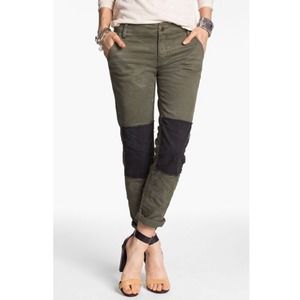Free People Patched Twill Jeans