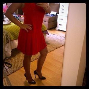 Red LOFT 1920s style dress