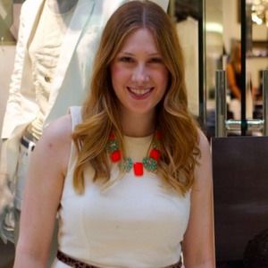 J.Crew coral and turquoise statement necklace