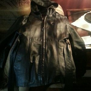 Leather coat