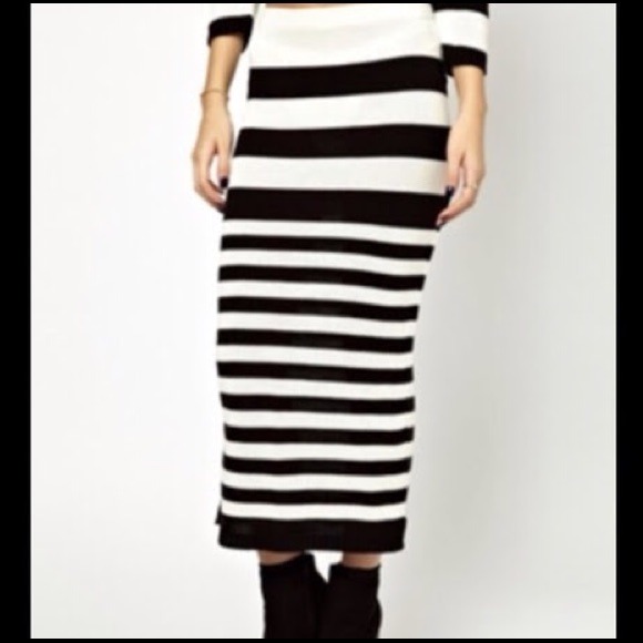 ASOS striped maxi skirt