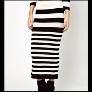 ASOS striped maxi skirt
