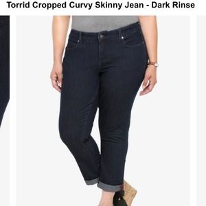 Torrid cropped curvy skinny jeans size 18