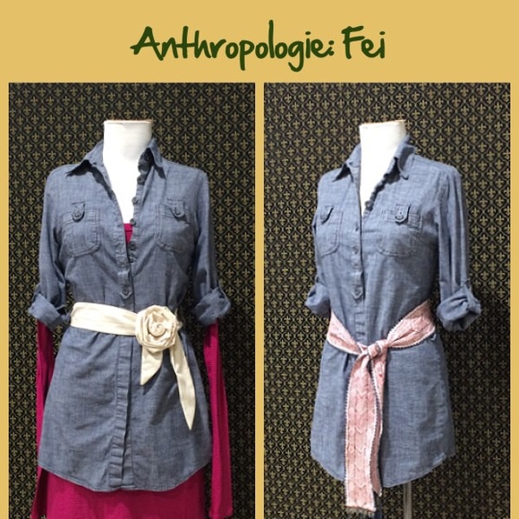 Anthropologie Tops - Anthro "Chambray Tunic" by Fei