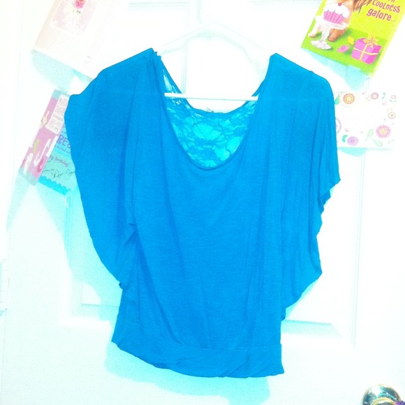 Charlotte Russe blue with v shaped lace back - Picture 1 of 2