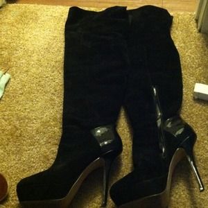 Steve Madden over the knee suede boots