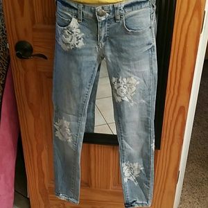 Free People Magnolia Printed Ankle Skinny