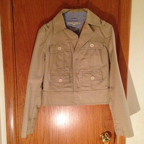 Tommy Hilfiger button up Khaki Jacket size small