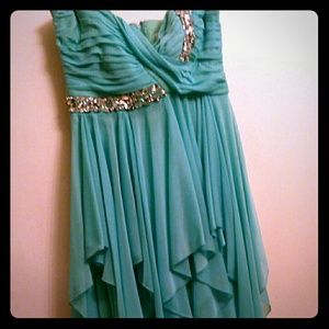 Teal semi formal dress