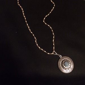 Flower Locket Necklace.